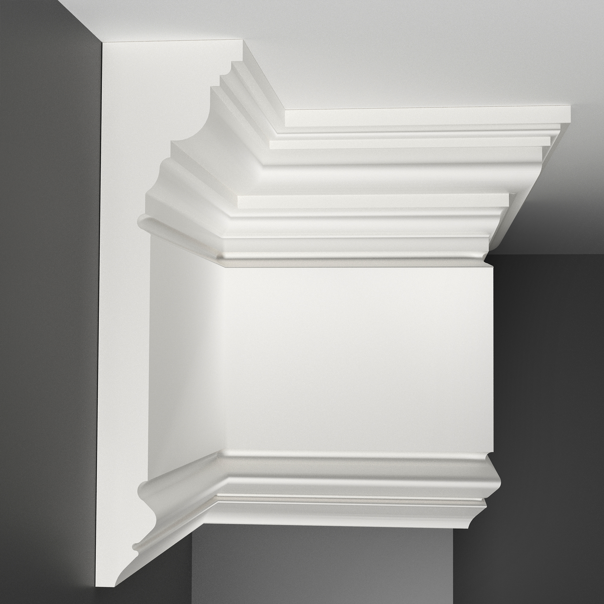 Потолочный плинтус под покраску Decomaster D225 2000×110×29